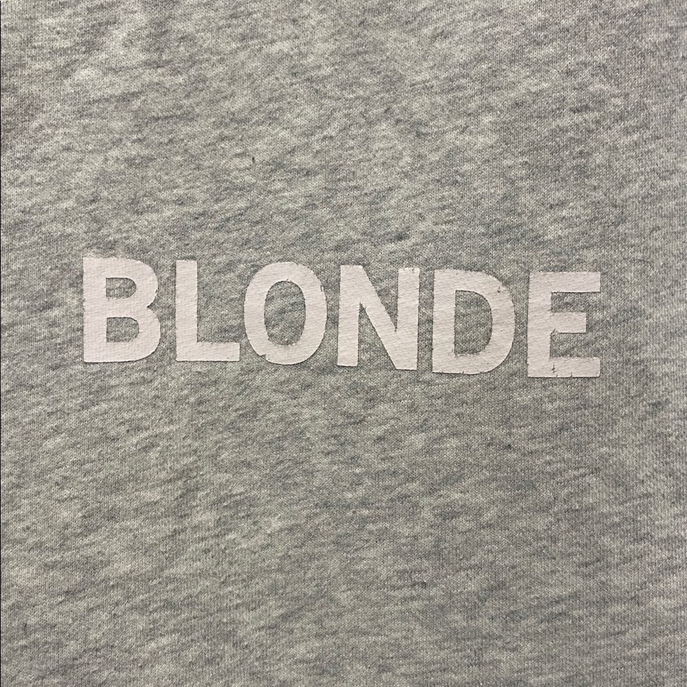 Brunette The Label | Gray | Cropped | CrewNeck | Blonde |Sweatshirt | Size L/XL - Picture 3 of 13